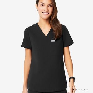 Figs Catarina Scrub Top Black — XL